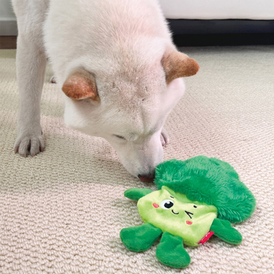 4179 Suppa Puppa Brokoli Sesli Köpek Oyuncağı - Thumbnail