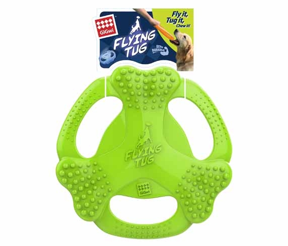 6323 Flying Tug Yeşil Köpek Frizbi Kemik Şekil