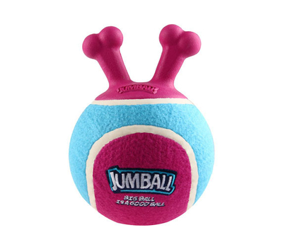 GiGwi - 6330 Jumball Tenis Topu Tutmalı Bordo-Mavi