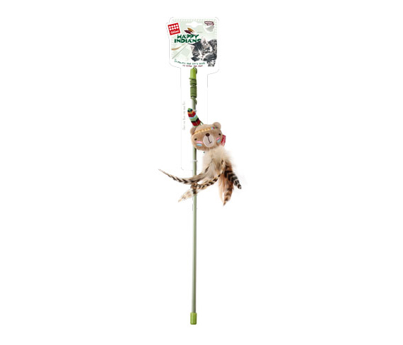 7243 Peluş Tüylü Ayı Oyuncaklı Kedi Oltası