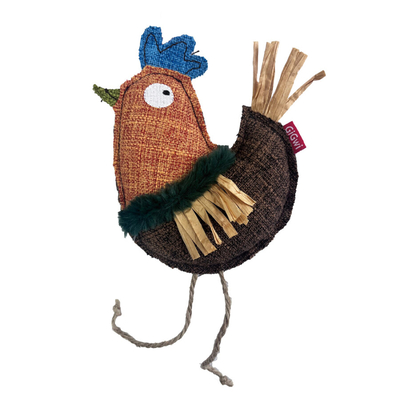 7499 Vahşi İzci Tavuk – Rafya Kurdeleli Kedi Oyuncağı - Thumbnail