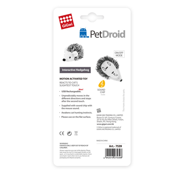 7539 Hareket Sensörlü Etkileşimli Kirpi kedi Oyuncağı