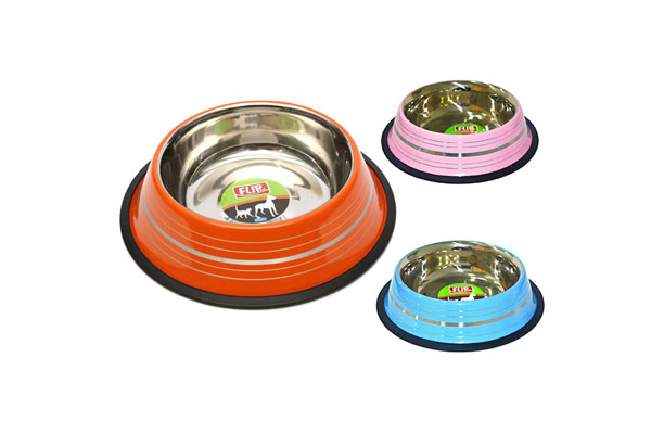 8 Oz. KE-3201PS Flip Renkli Şeritli Mama Kabı