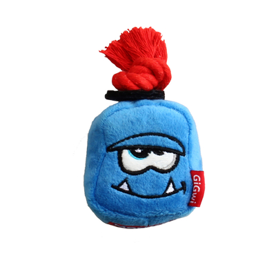 8024 Sesli Mavi Kare Peluş Canavar S - Thumbnail