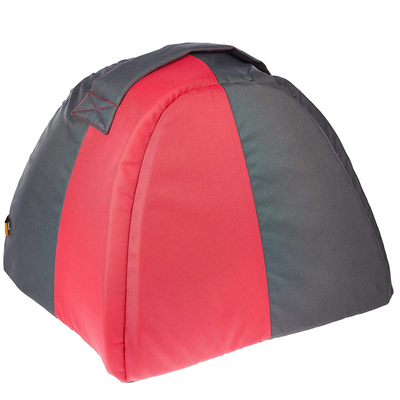 8332 Kanvas Kumaş Kedi Köpek Yatağı Üçgen Kırmızı L - Thumbnail