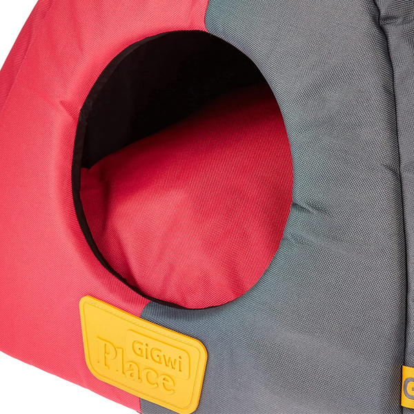 8332 Kanvas Kumaş Kedi Köpek Yatağı Üçgen Kırmızı L