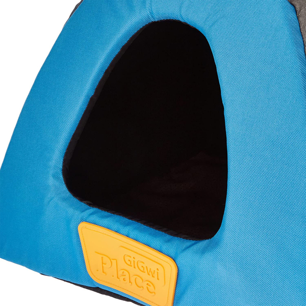 8333 Kanvas Kumaş Kedi Köpek Yatağı Üçgen Gri-Mavi S