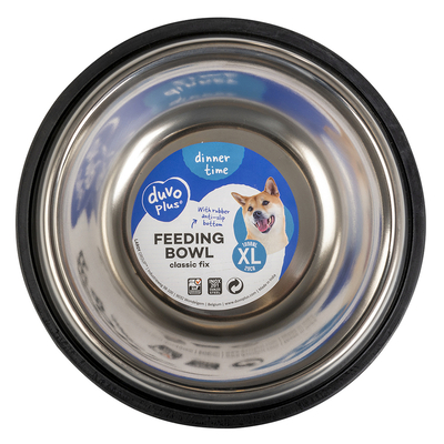 Duvo - 9/63114 Kedi-Köpek Klasik Paslanmaz Çelik Mama Kabı 1890ml - 29 cm