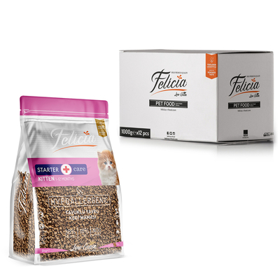 Felicia - Felicia 12x1 Kg Tavuklu Az Tahıllı Yavru Kedi Maması HypoAllergenic Kedi Maması