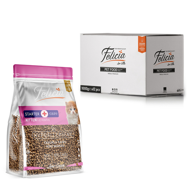Felicia 12x1 Kg Tavuklu Az Tahıllı Yavru Kedi Maması HypoAllergenic Kedi Maması
