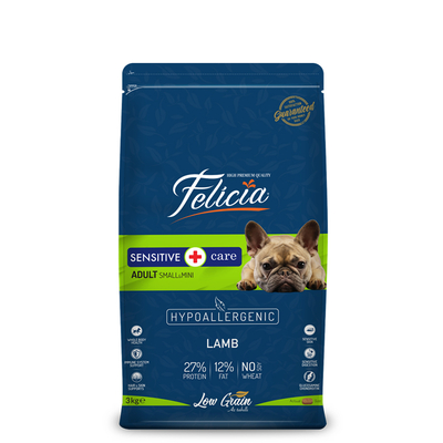 Felicia - Felicia 3 Kg Kuzulu Az Tahıllı Small/Mini Yetişkin Köpek Maması HypoAllergenic Köpek Maması
