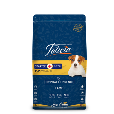 Felicia 3 Kg Kuzulu Az Tahıllı Small/Mini Yavru Köpek Maması HypoAllergenic Köpek Maması - Thumbnail