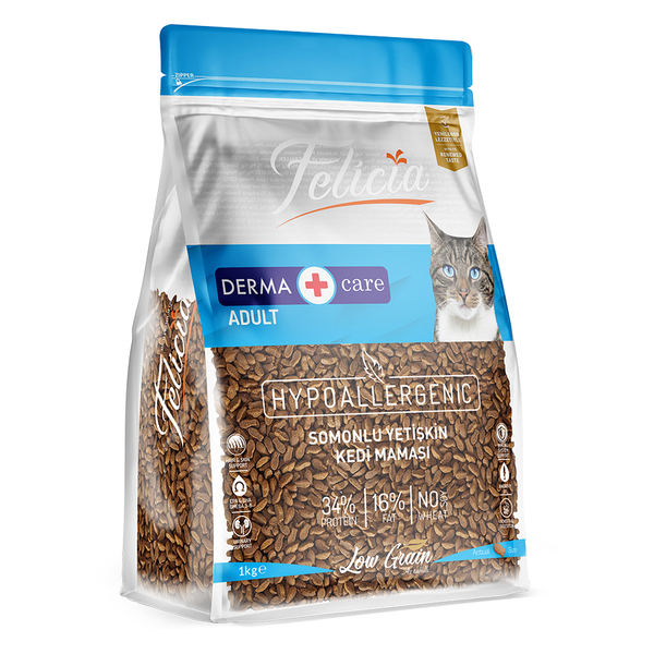 Felicia 5x1 Kg Somonlu Az Tahıllı Yetişkin Kedi Maması HypoAllergenic Kedi Maması