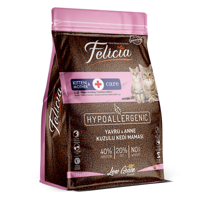 Felicia - Felicia 5x1 Kg Tavuklu Az Tahıllı Yavru Kedi Maması HypoAllergenic Kedi Maması