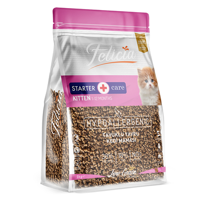 Felicia 5x1 Kg Tavuklu Az Tahıllı Yavru Kedi Maması HypoAllergenic Kedi Maması - Thumbnail