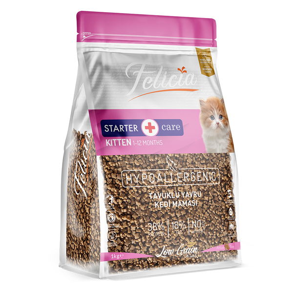 Felicia 5x1 Kg Tavuklu Az Tahıllı Yavru Kedi Maması HypoAllergenic Kedi Maması