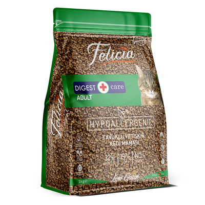 Felicia - Felicia 5x1 Kg Tavuklu Az Tahıllı Yetişkin Kedi Maması HypoAllergenic Kedi Maması