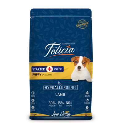 Felicia 6 Kg Kuzulu Az Tahıllı Small/Mini Yavru Köpek Maması HypoAllergenic Köpek Maması - Thumbnail