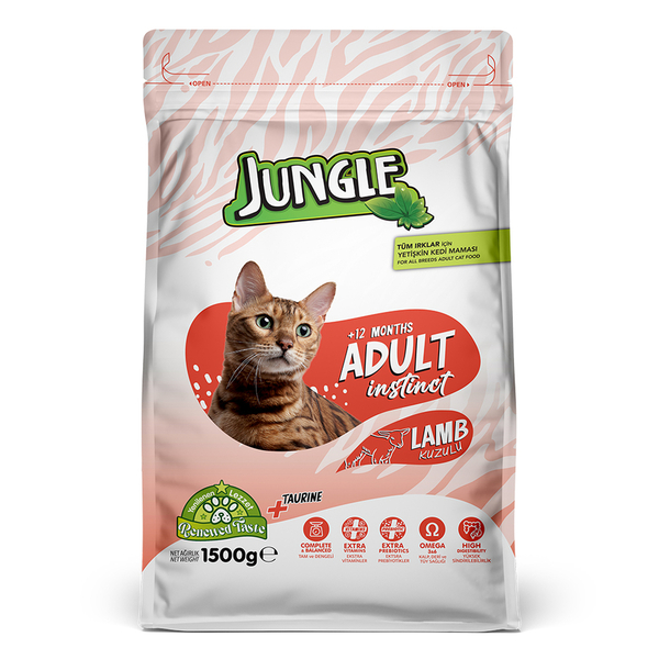 Jungle 1,5 kg-4 Adet Kuzulu Yetişkin Kedi Maması