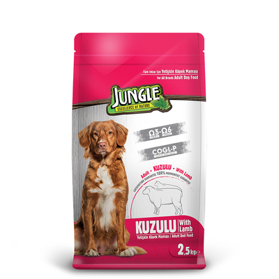 Jungle - Jungle 2,5 kg-4 Adet Kuzu Etli Yetişkin Köpek M