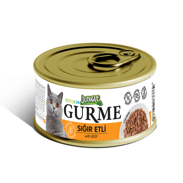 Jungle Gurme 85 g Yetişkin Sığır Etli Kedi Konservesi 12 Adet