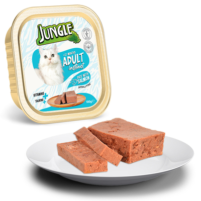 Jungle Kedi 100g 32'li Balıklı Ezme/Pate Mama - Thumbnail