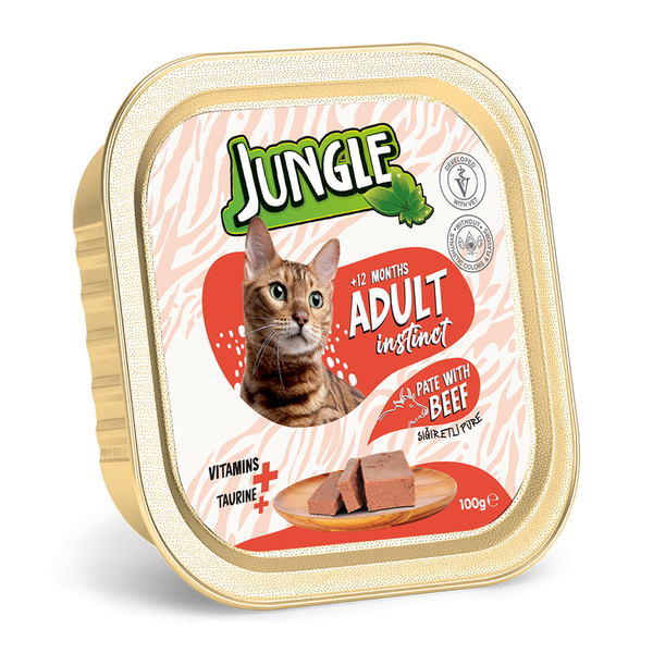 Jungle Kedi 100g 32'li Dana Etli Ezme/Pate Mama