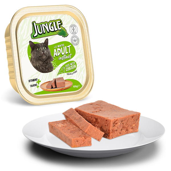 Jungle Kedi 100g 32'li Tavuklu Ezme/Pate Mama