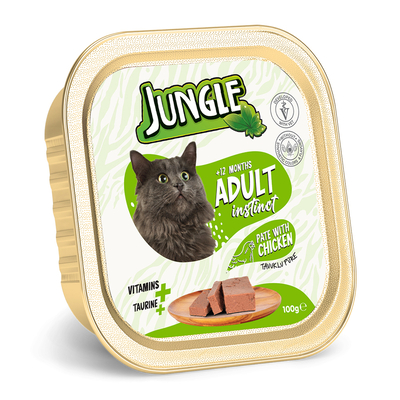 Jungle Kedi 100g 32'li Tavuklu Ezme/Pate Mama - Thumbnail