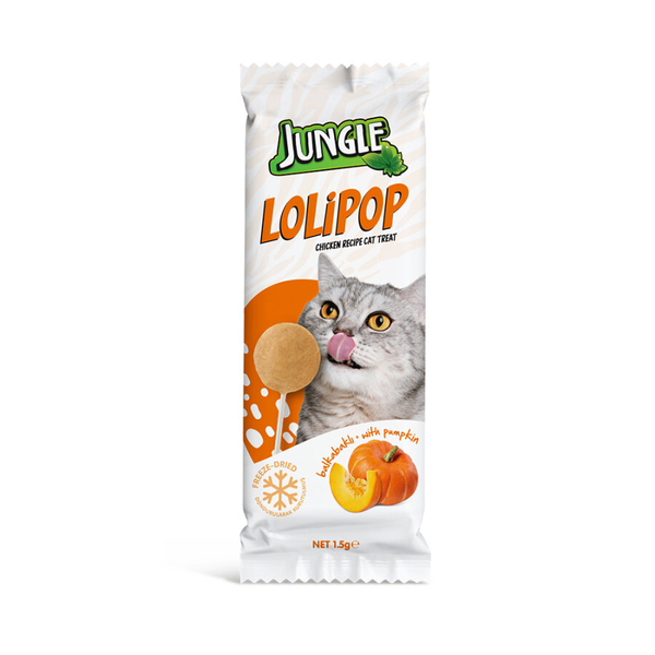 Jungle Kedi Lolipop Bal Kabaklı *1,5g *12'li