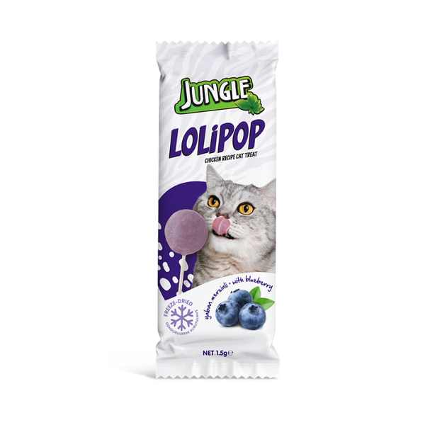 Jungle Kedi Lolipop Yaban Mersinli *1,5g *12'li