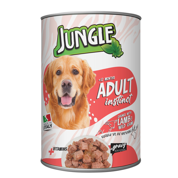 Jungle Köpek 415 gr Biftekli-Sebzeli Konserve 24 Adet
