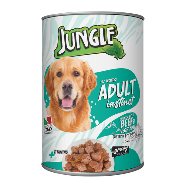 Jungle Köpek 415 gr Kuzu Etli-Av Hayv.Konserve 24 Adet