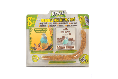 Jungle - Jungle Muhabbet Kuşu İhtiyaç Seti 4'lü Paket.
