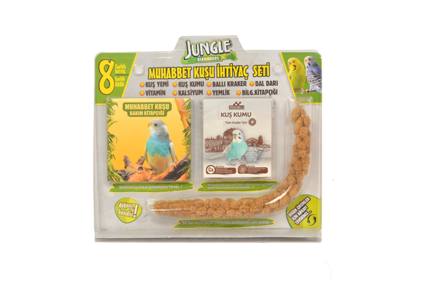 Jungle Muhabbet Kuşu İhtiyaç Seti 4'lü Paket.