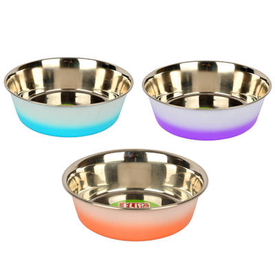 Flip - KE 2300DS Çift Renkli Çelik Mama Kabı 23 cm