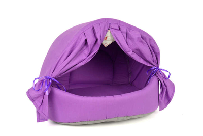 Pet Preety - Perdeli Kumaş Yuva Mor