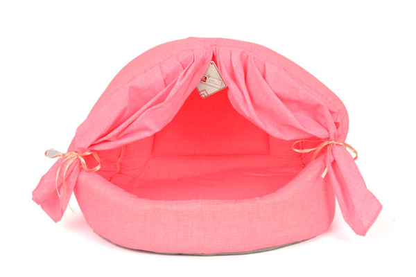 Perdeli Kumaş Yuva Pembe