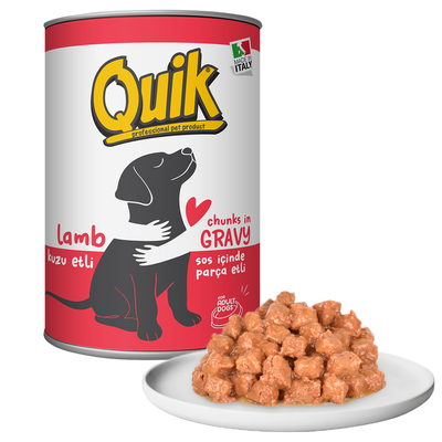 Quik - Quik Köpek 415 gr Kuzu Etli Konserve 24 Adet