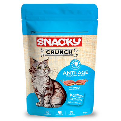 Snacky - Snacky Kedi Crunch Ödül Anti-Age Somonlu 10'lu
