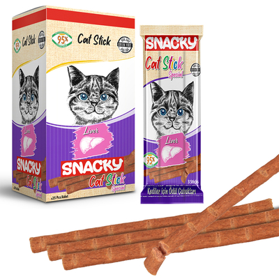 Snacky - Snacky Kedi Stick Ödül Ciğerli 3*5 gr-50 Adet