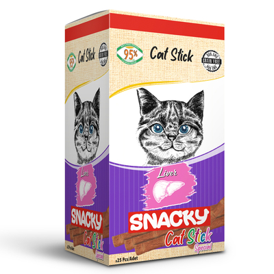 Snacky Kedi Stick Ödül Ciğerli 3*5 gr-50 Adet - Thumbnail