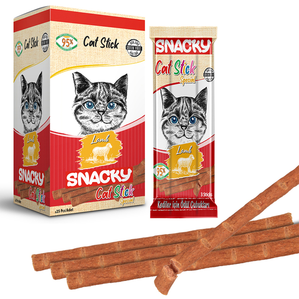 Snacky Kedi Stick Ödül Kuzulu 3*5 gr-50 Adet