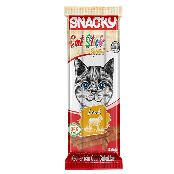 Snacky Kedi Stick Ödül Kuzulu 3*5 gr-50 Adet