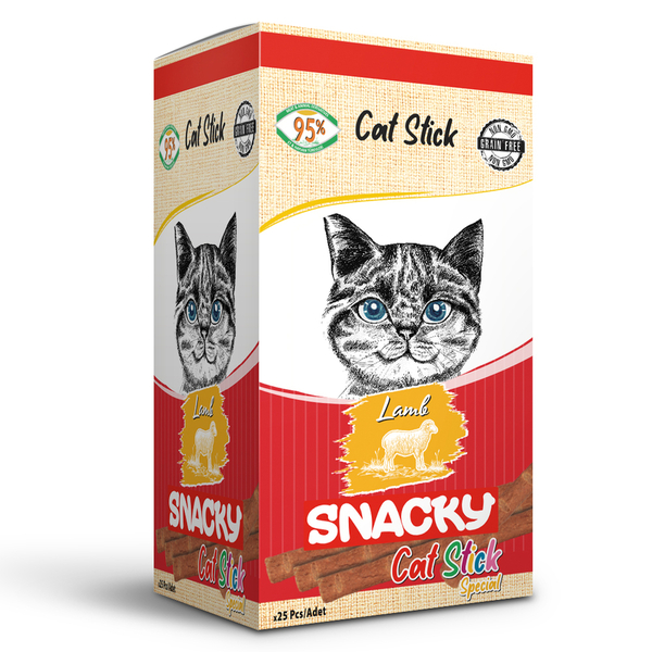 Snacky Kedi Stick Ödül Kuzulu 3*5 gr-50 Adet