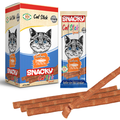 Snacky - Snacky Kedi Stick Ödül Somonlu 3*5 gr-50 Adet