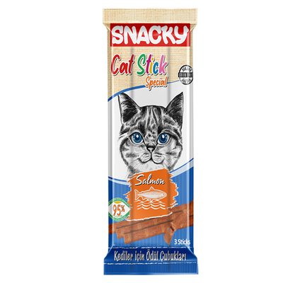 Snacky Kedi Stick Ödül Somonlu 3*5 gr-50 Adet - Thumbnail
