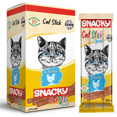 Snacky Kedi Stick Ödül Tavuklu 3*5 gr-50 Adet - Thumbnail