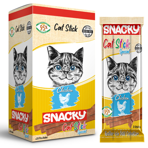 Snacky Kedi Stick Ödül Tavuklu 3*5 gr-50 Adet