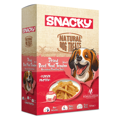 Snacky - Snacky Kurutulmuş Dana Ense Siniri 120 g - 4'lü Paket